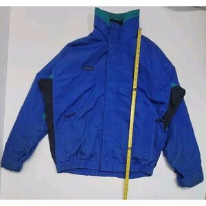 Columbia Mens Blue‎ Bugaboo Windbreaker Jacket Coat Mens XL Tall Vintage 1990's